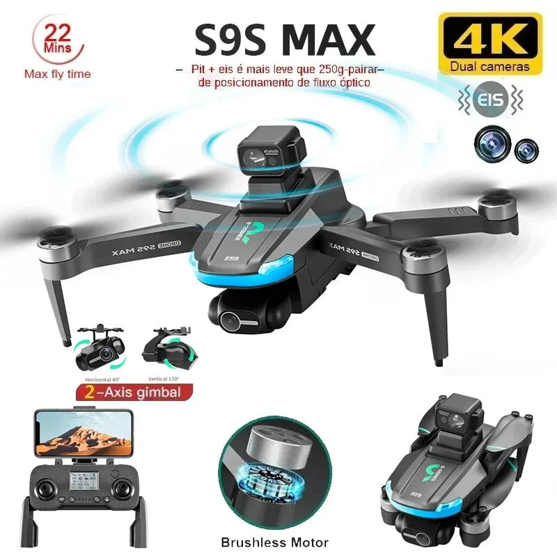 NEW S9S MAX MINI Drone 4K 2-Ax - Drone Gps Mount 评论和价格