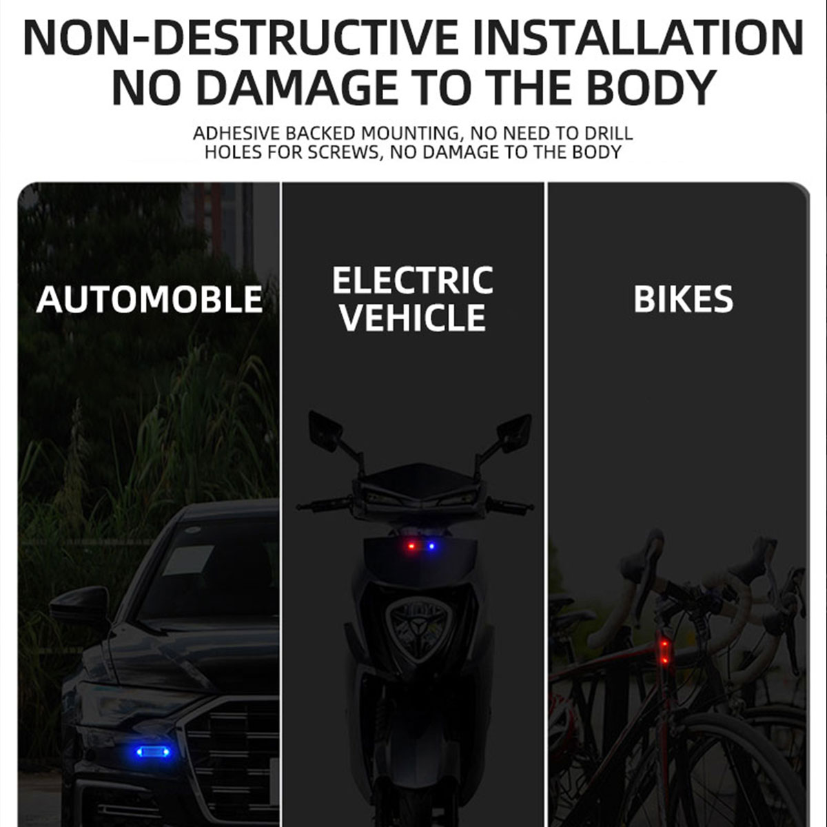 Solar Power Anti-Theft Alarm L - Drone Led Light 评论和价格