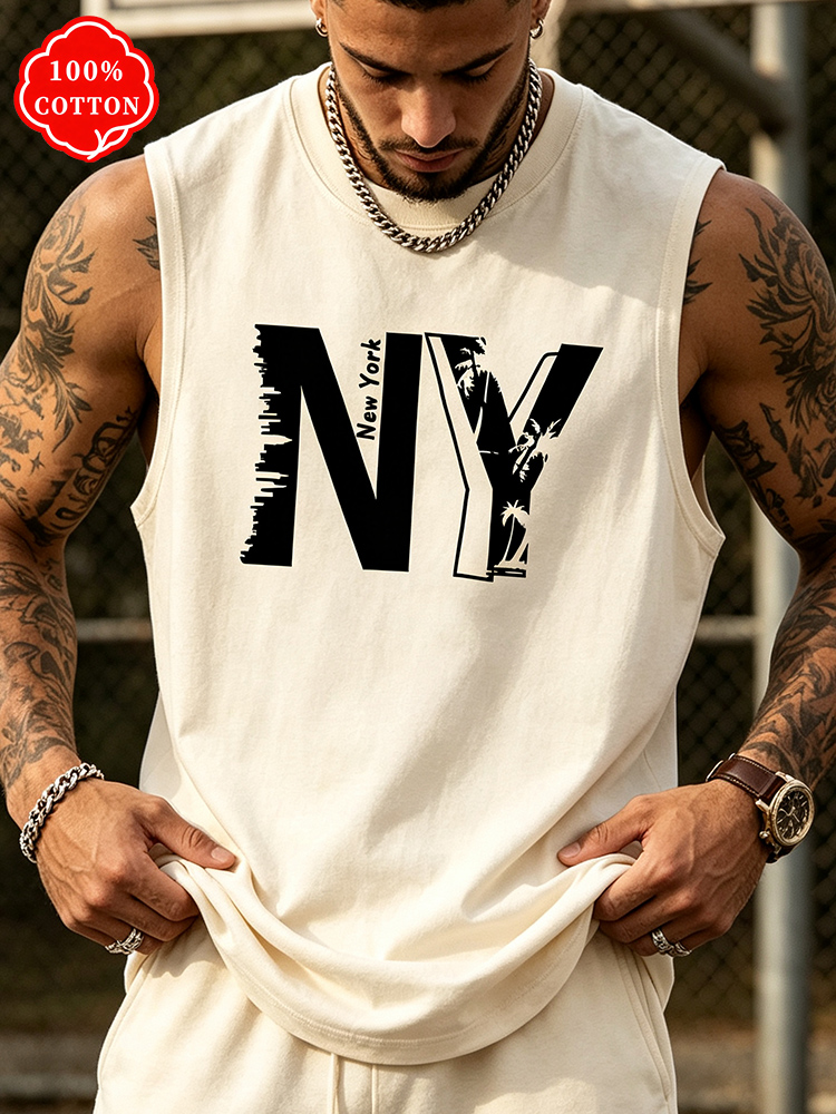Men 100% Cotton Crew Neck Tank - Drone Buzzer 评论和价格