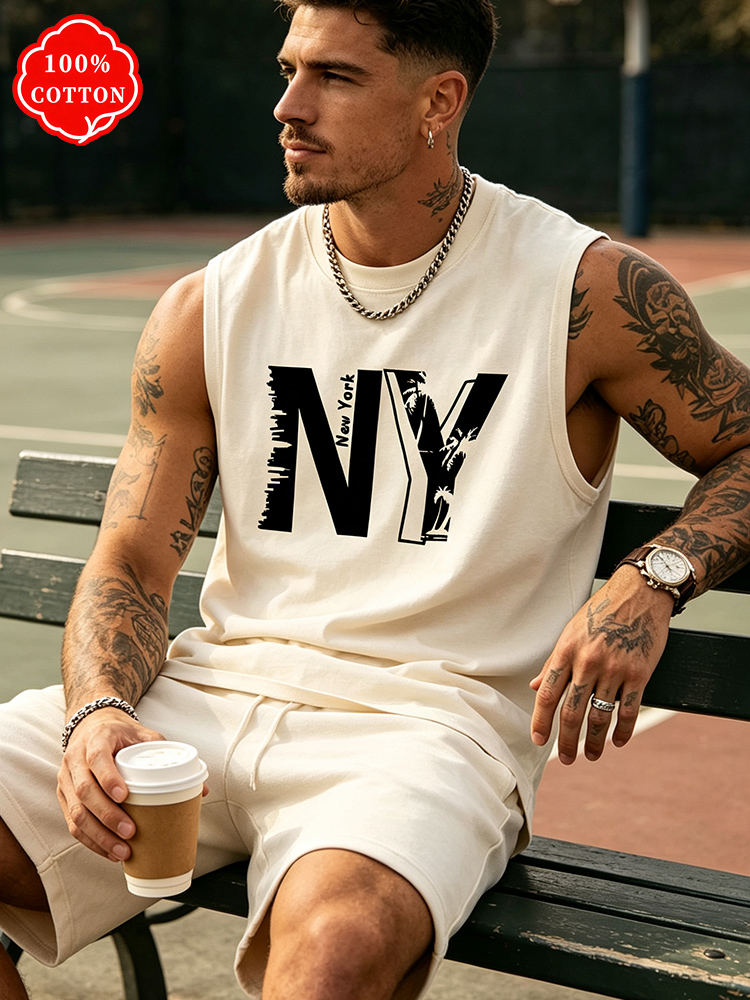 Men 100% Cotton Crew Neck Tank - Drone Buzzer 评论和价格
